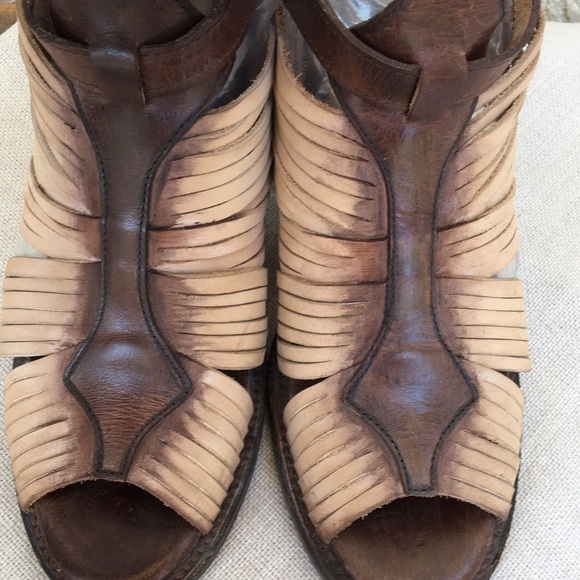 -SOLD-Freebird Arrow Leather Huarache Sandals 9 - Picture 5 of 8